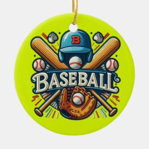Adorno De Cerámica Esencias clásicas de béisbol / Elegante leyenda re