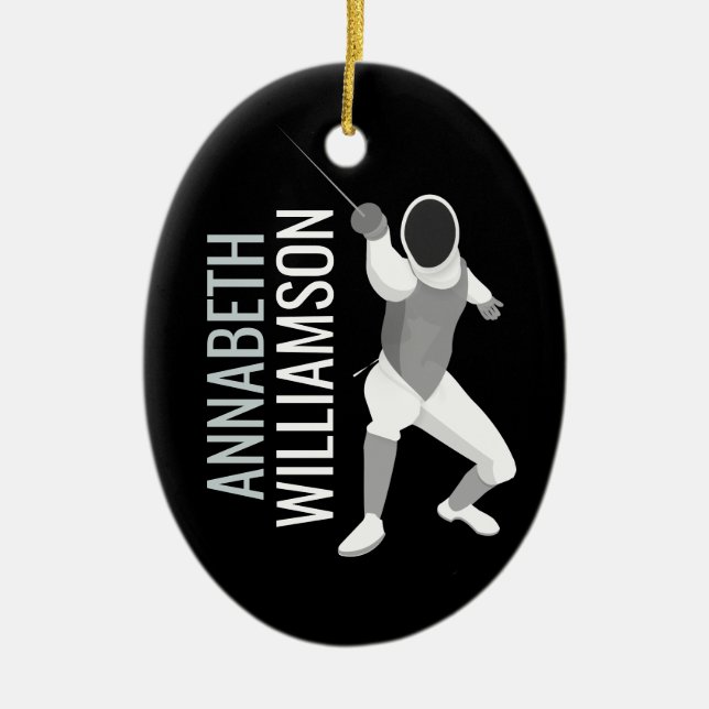 Adorno De Cerámica Esgrima (Frente)