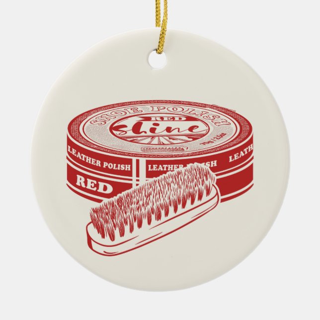 Adorno De Cerámica Esmalte de calzado rojo (Frente)