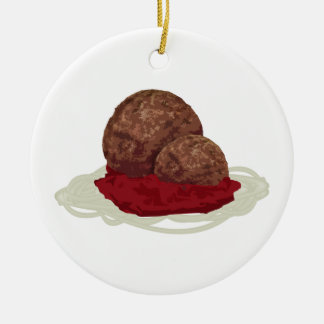 Adorno De Cerámica Espagueti Y Bolas De Carne Con Salsa