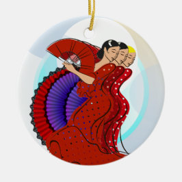 Adorno De Cerámica España: Bailarines flamencos