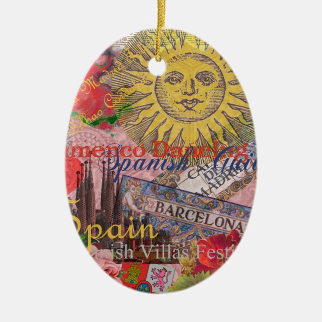 Adorno De Cerámica España Sunshine español Travel Art (Frente)