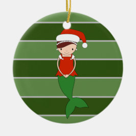 Adorno De Cerámica Especial de Navidad de Sirena