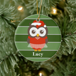 Adorno De Cerámica Especial de Navidades de Miss Lucy Owl