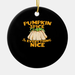 Adorno De Cerámica Especias De Calabaza Y Todo El Buen Lema Halloween
