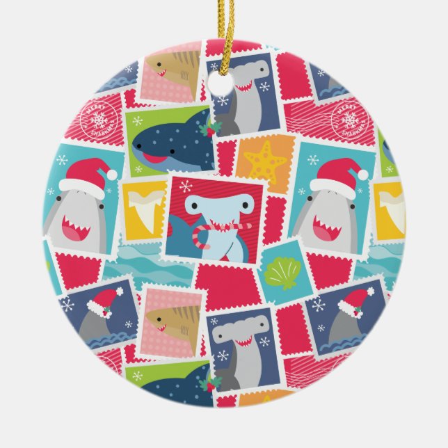 Adorno De Cerámica Especie de tiburón mate (Frente)