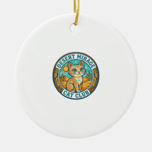 Adorno De Cerámica Espejismo del desierto Gato Idea de regalo para ma