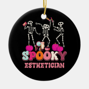 Adorno De Cerámica Espeluznante Esteticista Halloween Skeleton Therap