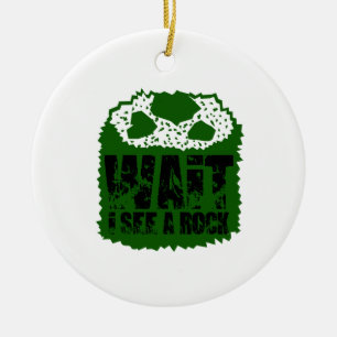 Adorno De Cerámica Espera A Ver Una Roca