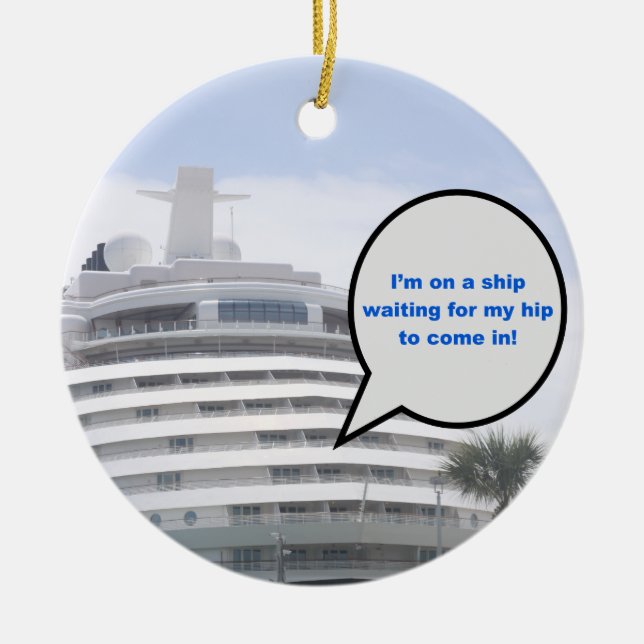 Adorno De Cerámica Esperando mi tanque de cadera superior (Frente)