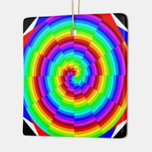 Adorno De Cerámica Espiral arcoiris de Kenneth Yoncich
