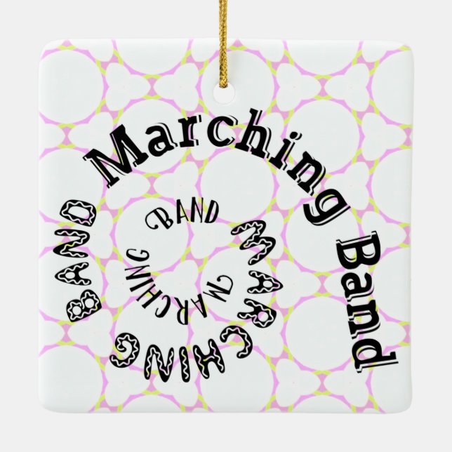 Adorno De Cerámica Espiral de bandas de marcha (Reverso)