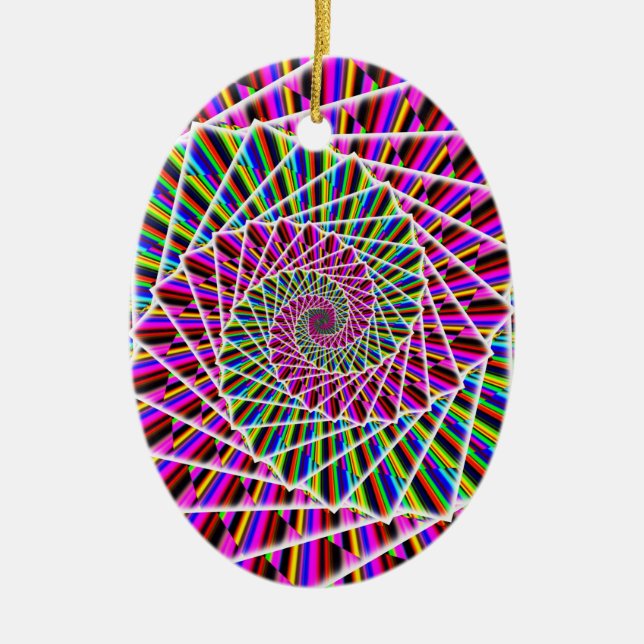 Adorno De Cerámica Espiral púrpura ( puede agregar palabras si desea  (Frente)