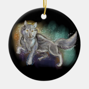 Adorno De Cerámica Espíritu del lobo