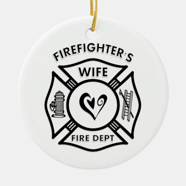 Adorno De Cerámica Esposa del bombero (Frente)