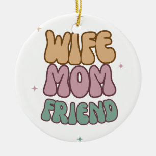 Adorno De Cerámica Esposa Mamá Amiga, Regalo del Día de la Madre, Reg