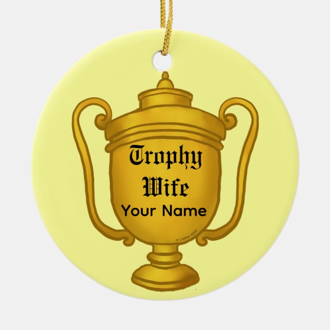 Adorno De Cerámica Esposa Trofeo (Frente)