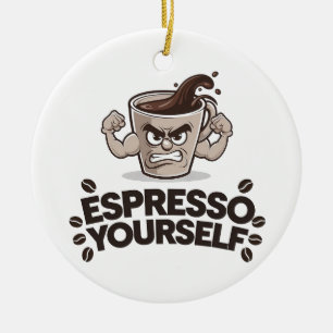 Adorno De Cerámica Espresso tú mismo - Gracioso diseño de los amantes