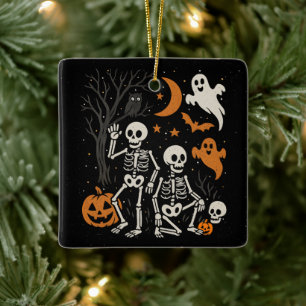 Adorno De Cerámica Esqueleto anti Trump Halloween FDT Trump Halloween