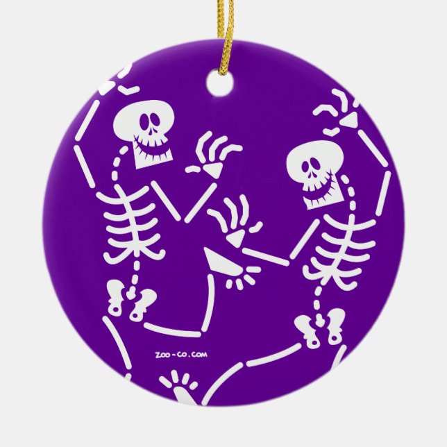 Adorno De Cerámica Esqueletos danzantes (Frente)