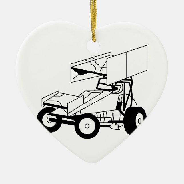 Adorno De Cerámica Esquema del coche de Sprint (Frente)