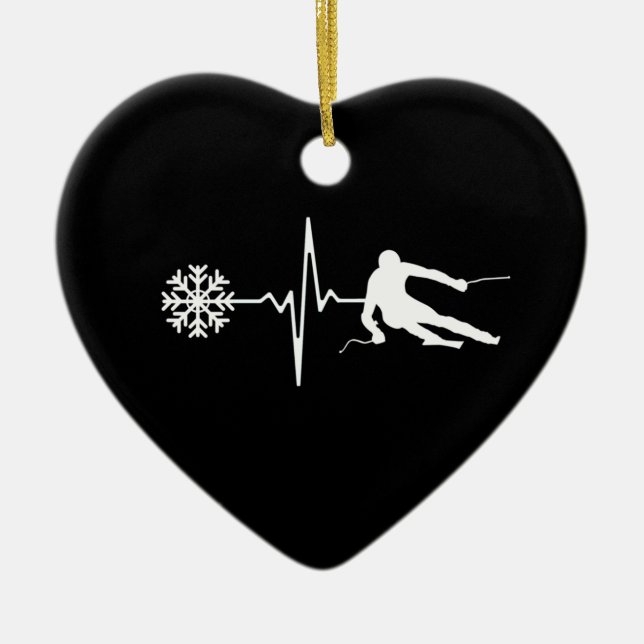 Adorno De Cerámica Esquí (Frente)