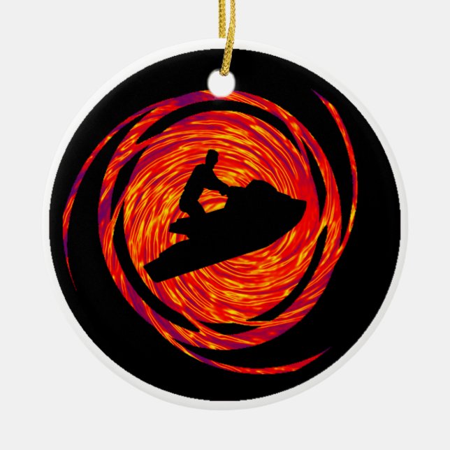 ADORNO DE CERÁMICA ESQUÍ STYLEEEE DEL JET (Frente)