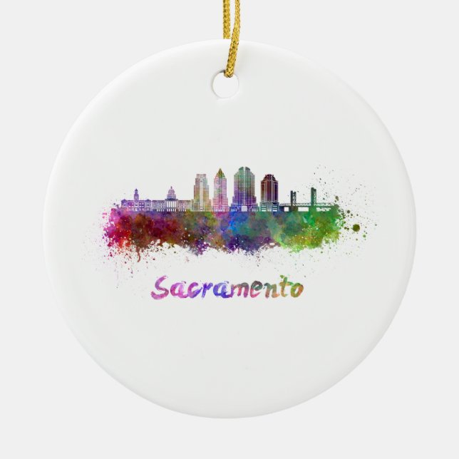 Adorno De Cerámica Esquina de Sacramento V2 en acuarela (Frente)