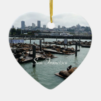 Adorno De Cerámica Esquina de San Francisco y Pier 39 Sea Lions City