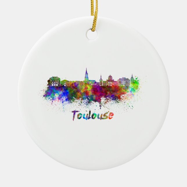 Adorno De Cerámica Esquina de Toulouse en acuarela (Frente)