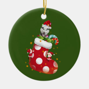Adorno De Cerámica Esquivo con Navidades de Gorra