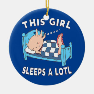 Adorno De Cerámica Esta chica duerme mucho Axolotl Pijama Siesta 