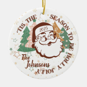 Adorno De Cerámica Esta Es La Temporada De Ser Holly Jolly Santa