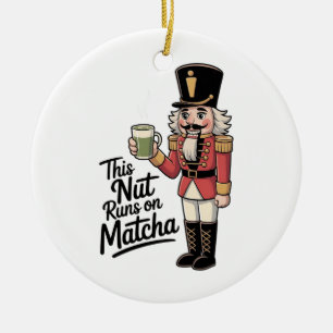 Adorno De Cerámica Esta nuez funciona con cascanueces de matcha Navid