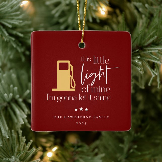 Adorno De Cerámica Esta pequeña luz graciosa de los Navidades del gas (Árbol)