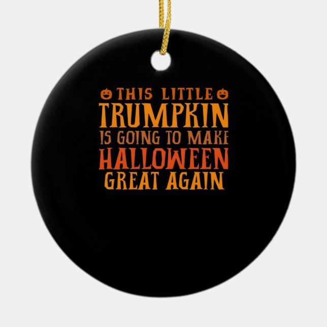 Adorno De Cerámica Esta Pequeña Trumpkin Va A Hacer Halloween Gr (Frente)