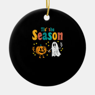 Adorno De Cerámica Esta Temporada Calabaza Hoja Latte Softbol Otoño