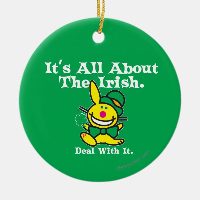 Adorno De Cerámica Está todo sobre el irlandés (el verde) (Frente)