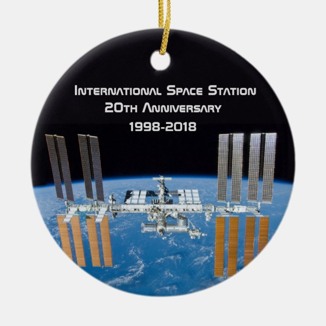 Adorno De Cerámica Estación Espacial Internacional ISS 20º aniversari (Frente)