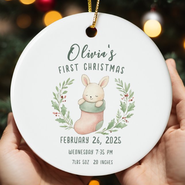Adorno De Cerámica Estadísticas de nacimiento Bebé personalizado Prim (Subido por el creador)