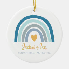 Adorno De Cerámica Estadísticas de natalidad personalizadas del Boho