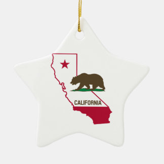 Adorno De Cerámica Estado de California y del oso grizzly