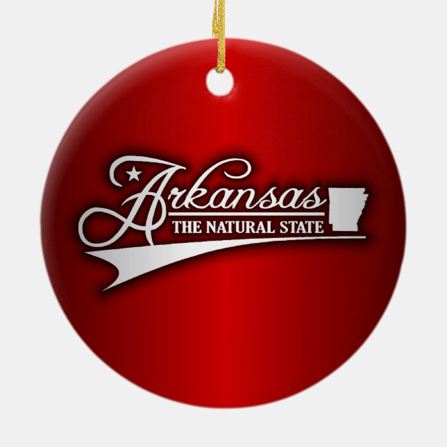 Adorno De Cerámica Estado de Minas de Arkansas (Atrás)