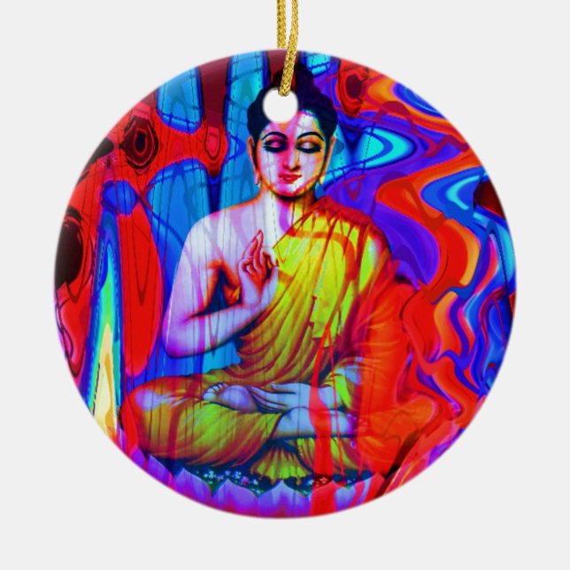 Adorno De Cerámica Estallido Buda (Frente)