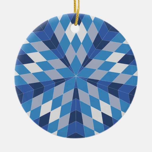 Adorno De Cerámica Estallido de mosaico (patrón) (Frente)