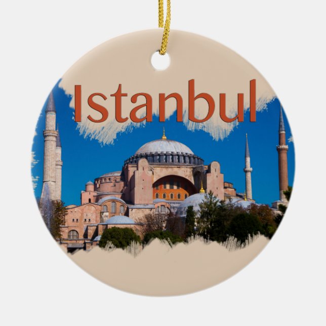 Adorno De Cerámica Estambul: Santa Sofía (Frente)