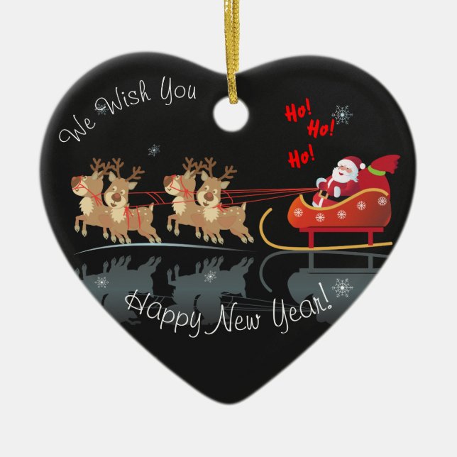 Adorno De Cerámica ¡Estamos esperando a Santa Ho! ¡Ho! ¡Ho! Vacacione (Frente)