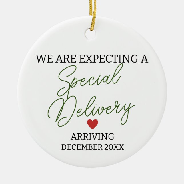 Adorno De Cerámica Estamos esperando un embarazo especial de parto (Frente)