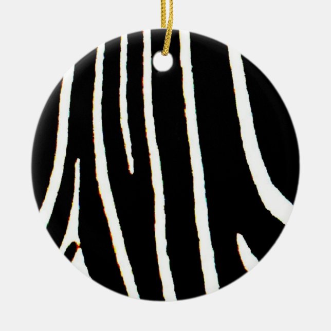 Adorno De Cerámica Estampado de zebra (Frente)
