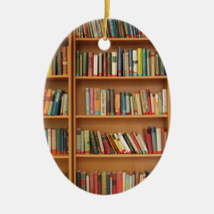 Adorno De Cerámica Estante clásico patrón de estantería, librería,lib